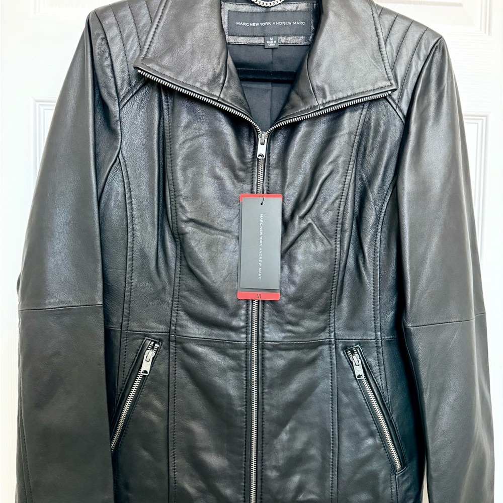 Marc New York Andrew Marc Black Leather Jacket for Women